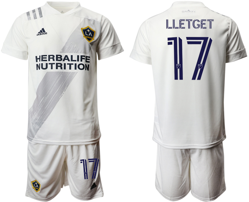 Men 2020-2021 club Los Angeles Galaxy home #17 white Soccer Jerseys->customized soccer jersey->Custom Jersey